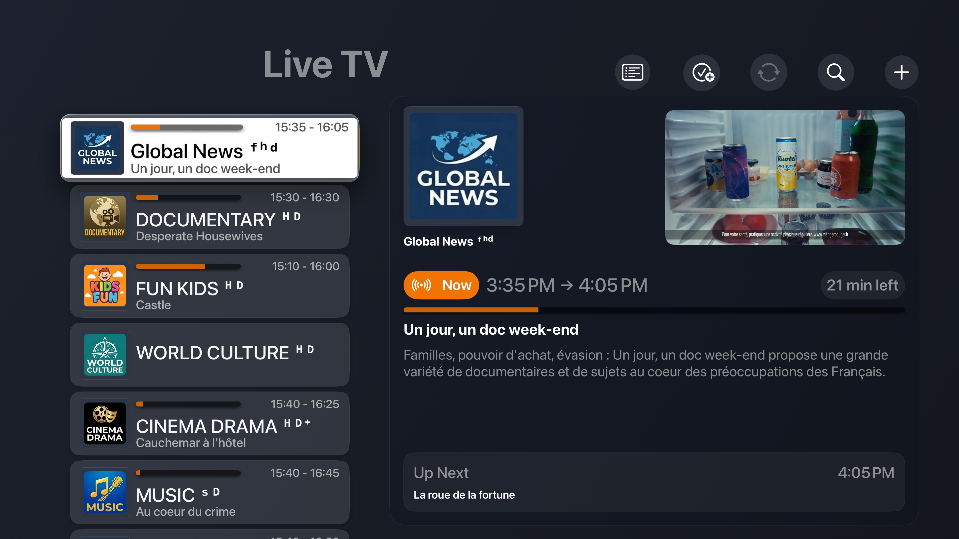 Android TV Interface